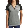 Ladies PosiCharge ® RacerMesh ® Raglan Heather Block Polo Thumbnail