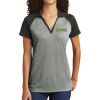 Ladies PosiCharge ® RacerMesh ® Raglan Heather Block Polo Thumbnail