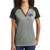 Ladies PosiCharge ® RacerMesh ® Raglan Heather Block Polo Thumbnail